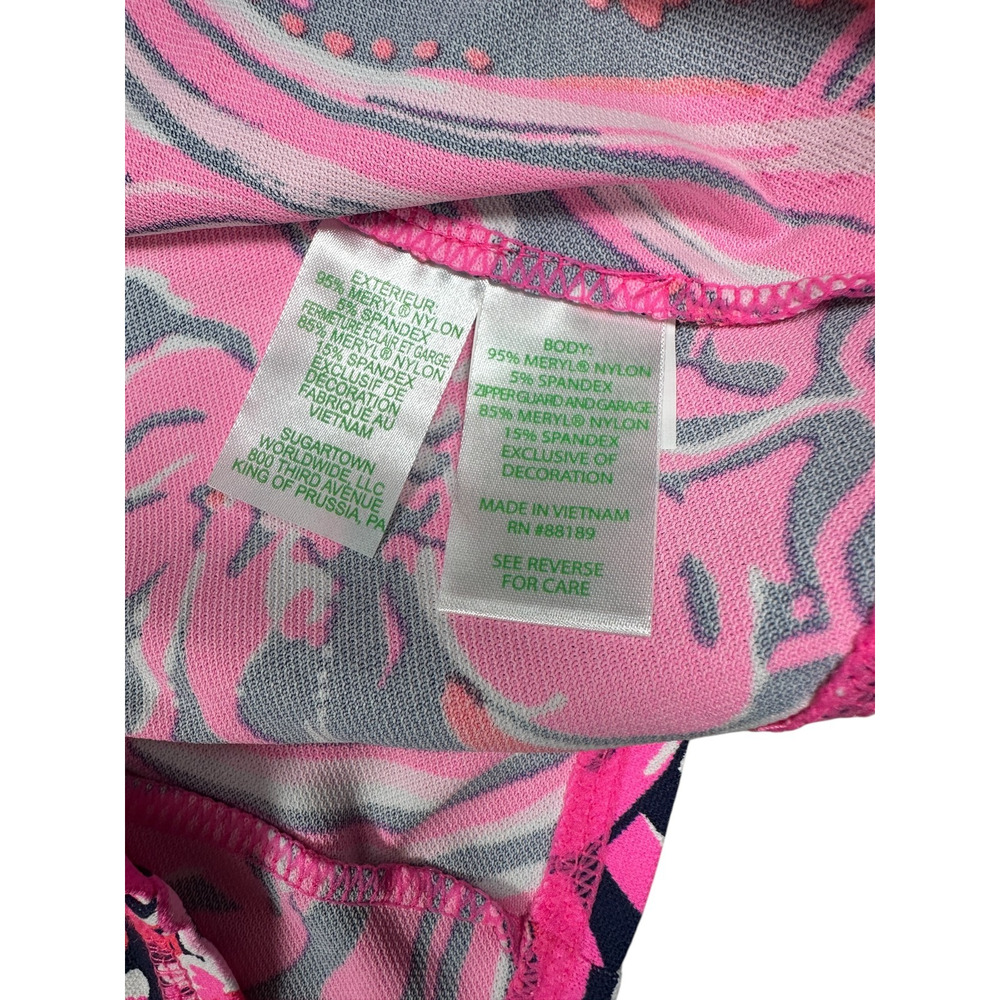 Lilly Pulitzer Luxletic Larissa Ruffle Half Zip XS Golf Top Sleeveless Preppy - Picture 12 of 12